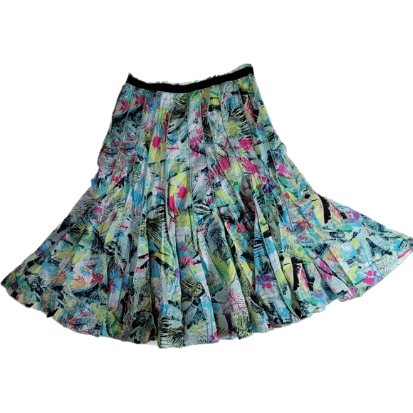 focus Dresses & Skirts - Focus Lifestyle 100% Cotton Floral Print Pleated Skirt Size 6